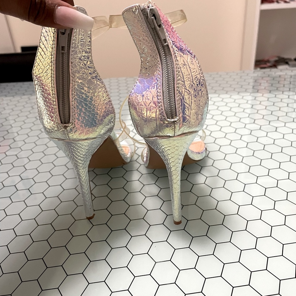 Holographic 4inch Sandle Heels😍💕💚💙